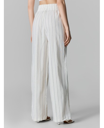 Брюки полоска на св.молочном
