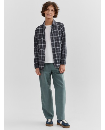 Брюки серо -бирюзовый