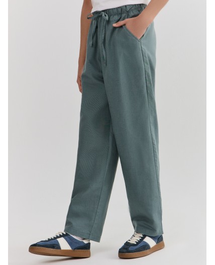 Брюки серо -бирюзовый