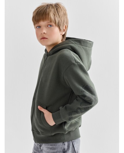 Толстовка т.хаки +печать1