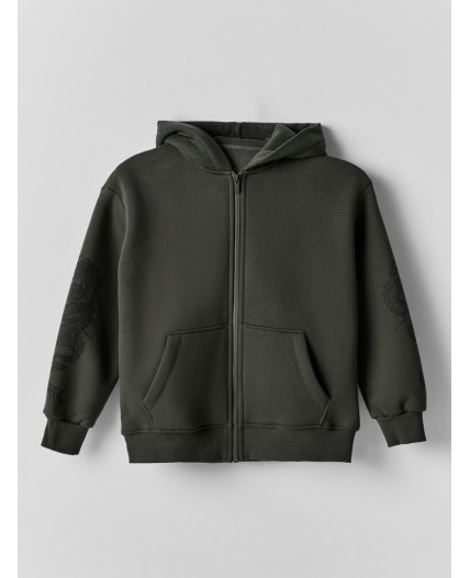 Толстовка т.хаки +печать1