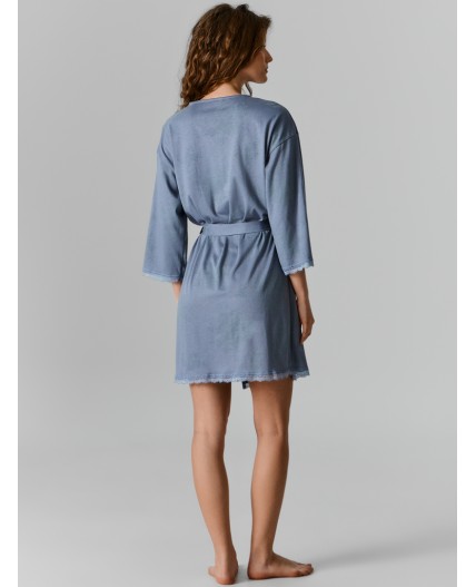 Халат цветы на сизом