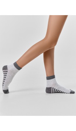 Носки св.серый меланж /т.серый меланж