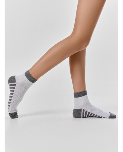Носки св.серый меланж /т.серый меланж