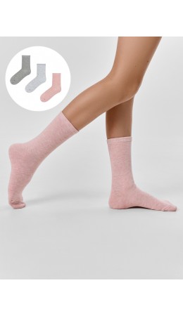 Носки розовый мел. /св.серый мел. /серый мел./