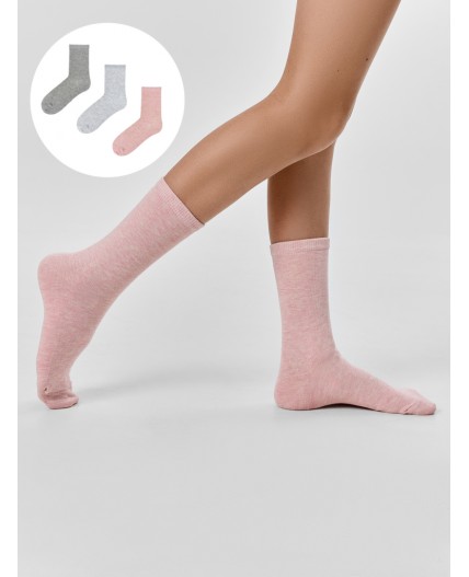 Носки розовый мел. /св.серый мел. /серый мел./
