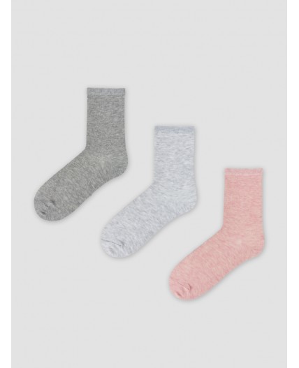 Носки розовый мел. /св.серый мел. /серый мел./