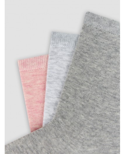 Носки розовый мел. /св.серый мел. /серый мел./