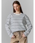 Джемпер полоска на св.молочном