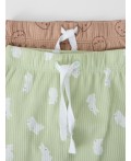 Ползунки зайки на бежевом +зайчата на св.зеленом