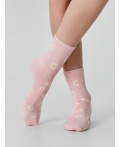 Носки розовый меланж