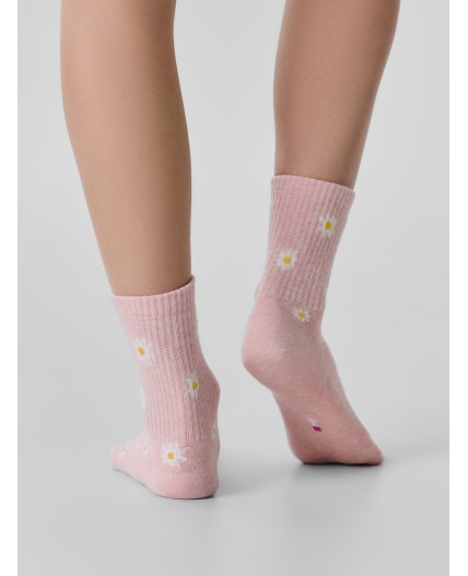 Носки розовый меланж