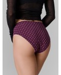 Трусы мелкие цветочки на сливовом