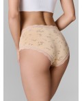 Трусы цветочки на бежевом