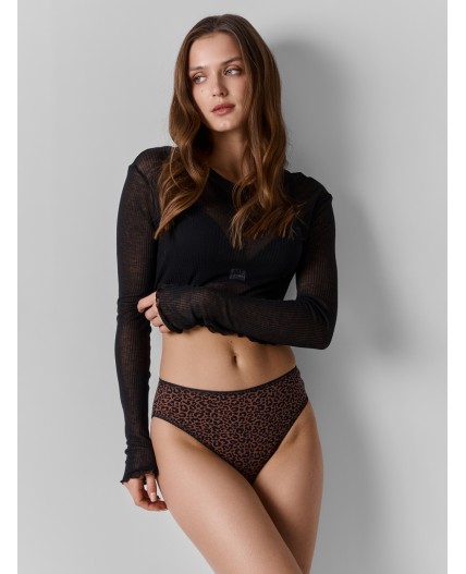 Трусы коричневый леопард