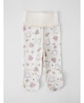 Ползунки котики с цветами на молочном +мята +цветочки на розовом