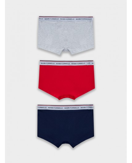 Трусы море +серый меланж 4306-А +огненный красный