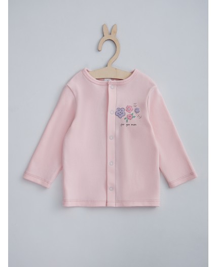 Комплект розовый +цветочки на розовом