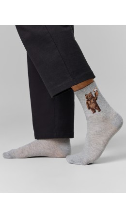 Носки серый меланж