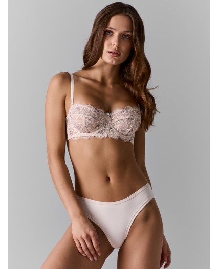 Трусы цветы лаванды на жемчужном