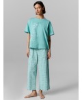 Комплект пыльная бирюза +пейсли на бирюзовом