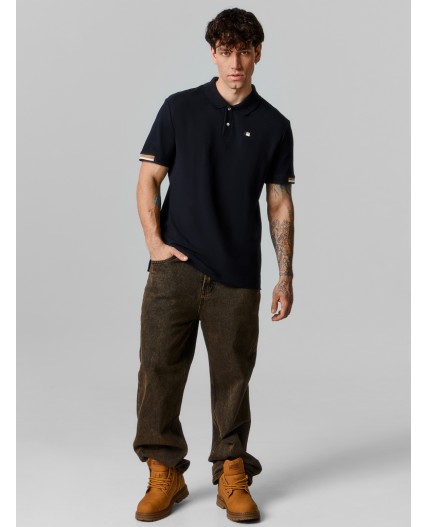 Поло черный +печать