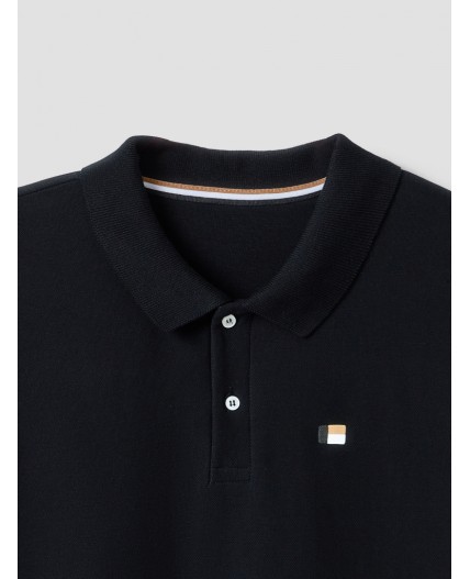 Поло черный +печать