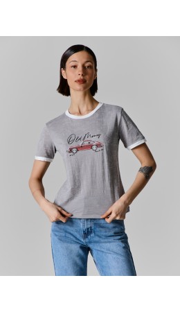 Джемпер серый +печать