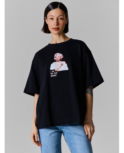 Футболка черный +печать18