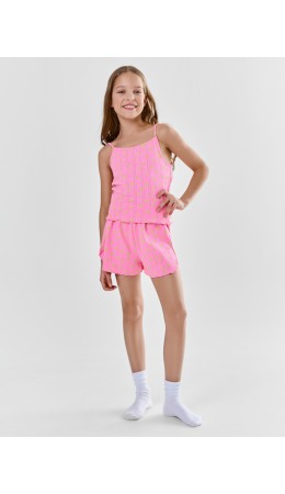 Комплект цветочки на розовом