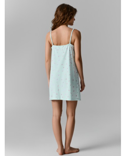 Сорочка цветы на мятном