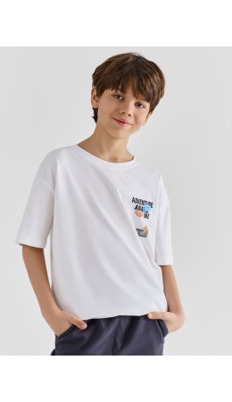 Футболка белый +печать4
