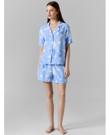 Комплект цветы на св.голубом