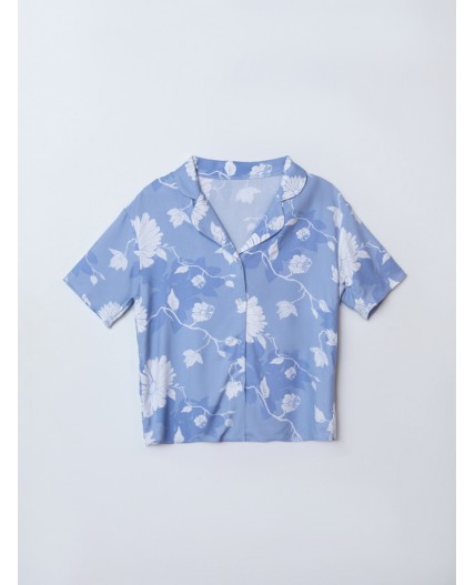 Комплект цветы на св.голубом