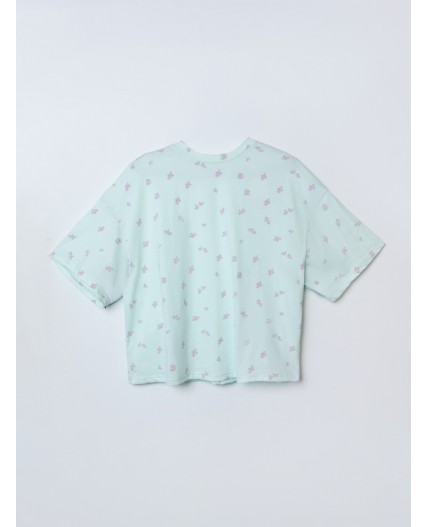 Комплект цветы на мятном