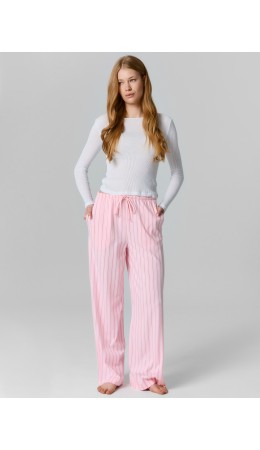 Брюки полоска на розовом