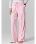 Брюки полоска на розовом