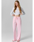 Брюки полоска на розовом