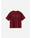 Футболка ACID WASH портвейн +печать1