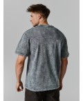 Футболка ACID WASH графит +печать