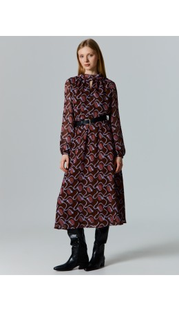 Платье абстракция на бордо