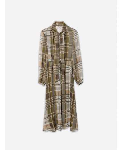 Платье зеленая клетка