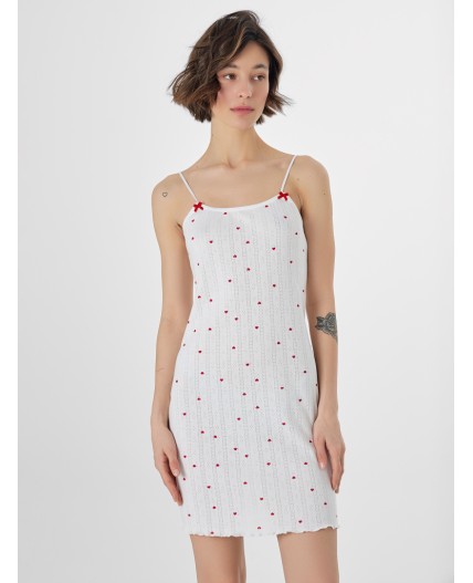 Сорочка красные сердечки