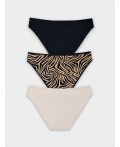Трусы анималистичный принт на бежевом