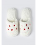 Тапки молочный +красный