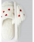 Тапки молочный +красный