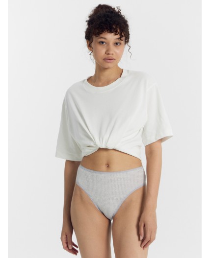 Трусы серый орнамент на молочном