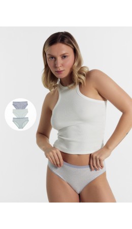 Трусы серый орнамент на молочном