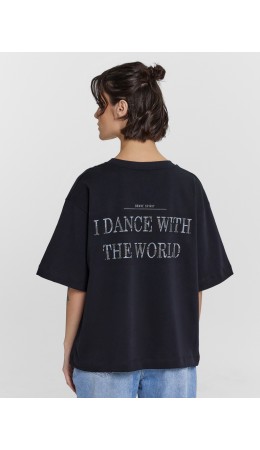 Футболка черный +печать3