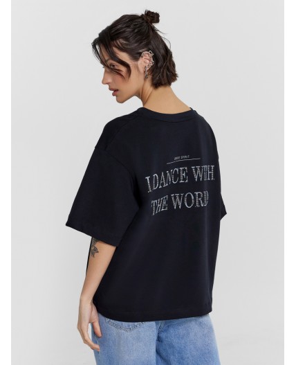 Футболка черный +печать3